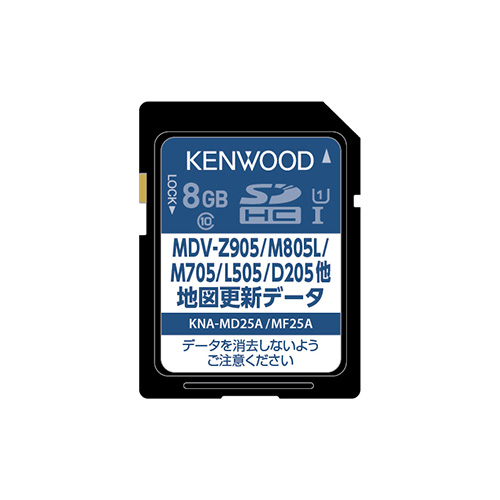 ケンウッド 2018年発売彩速ナビTypeL、D、Mシリーズ用地図更新データ SDカード版(KNA-MF25A)